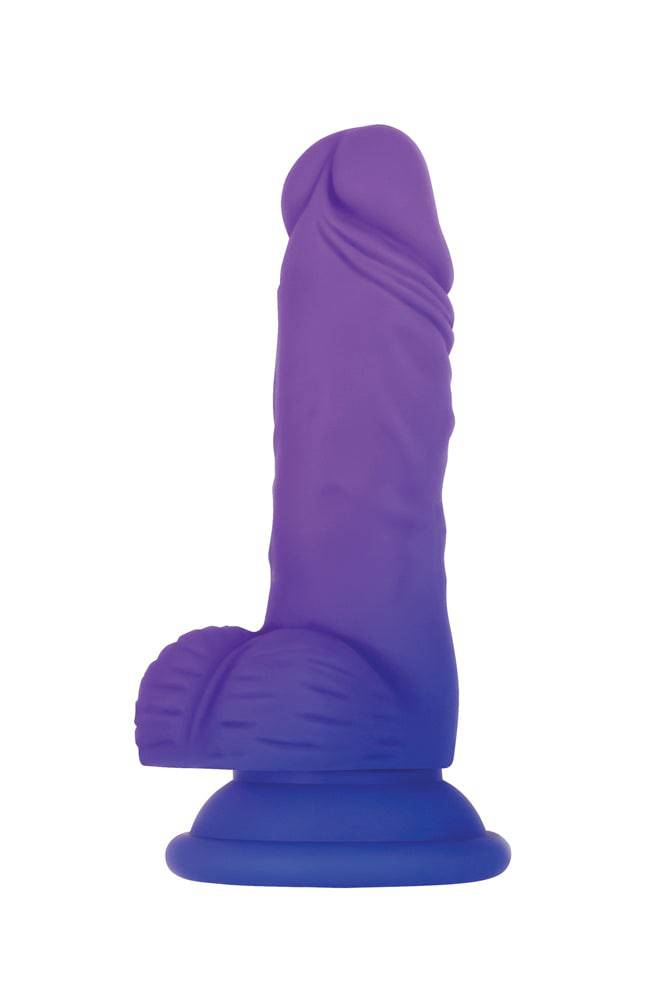 Evolved - Gender X - Semi Sweet Tart Dildo - Blue/Purple - Stag Shop