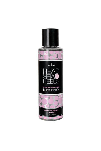 Sensuva - Head Over Heels Pheromone Infused Bubble Bath - Vanilla Sugar and Sweet Pea - 8oz - Stag Shop