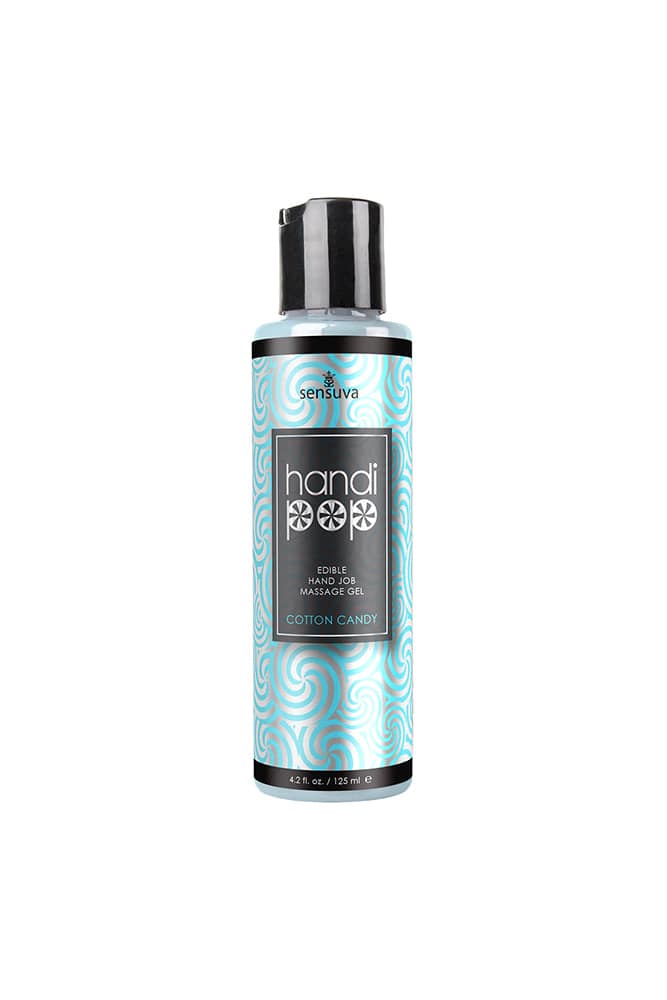 Sensuva - HandiPop Edible Handjob Massage Gel - 4.2oz - Cotton Candy - Stag Shop