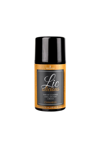 Sensuva - Licolicious - Throat Coating Cream - 1.7oz - Cinnamon Bun - Stag Shop