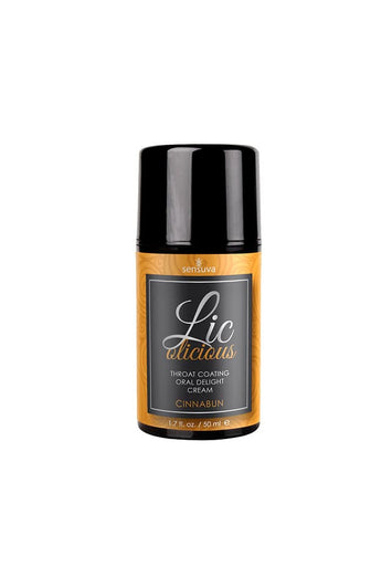 Sensuva - Licolicious - Throat Coating Cream - 1.7oz - Cinnamon Bun - Stag Shop