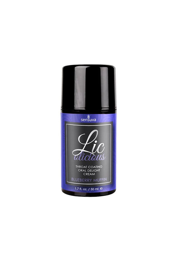 Sensuva - Licolicious - Throat Coating Cream - 1.7oz - Blueberry - Stag Shop
