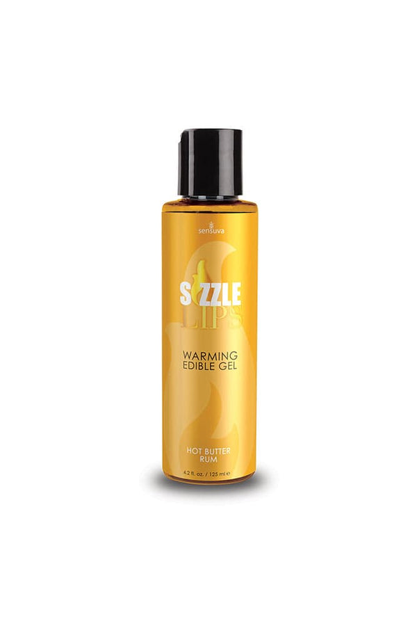 Sensuva - Sizzle Lips Edible Warming Gel - 4.2oz - Butter Rum - Stag Shop
