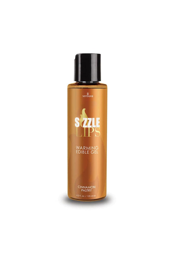 Sensuva - Sizzle Lips Edible Warming Gel - 4.2oz - Cinnamon Pastry - Stag Shop