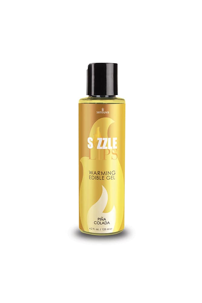 Sensuva - Sizzle Lips Edible Warming Gel - 4.2oz - Pina Colada - Stag Shop