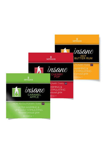 Sensuva - Insane Flavoured Stimulating Arousal Glide - 5ml Packet - Stag Shop