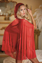 Allure Lingerie - Serena Lace Mesh Cape with Attached Waist Belt - OS - Stag Shop