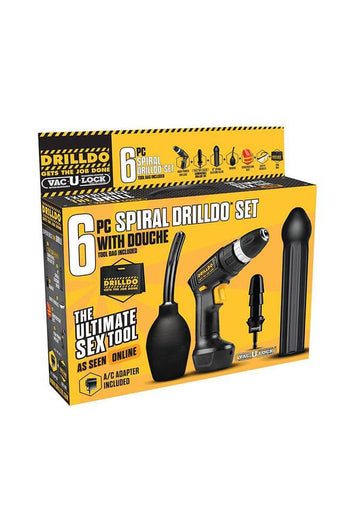 Drilldo - 6 Piece Spiral Dildo Set - Stag Shop