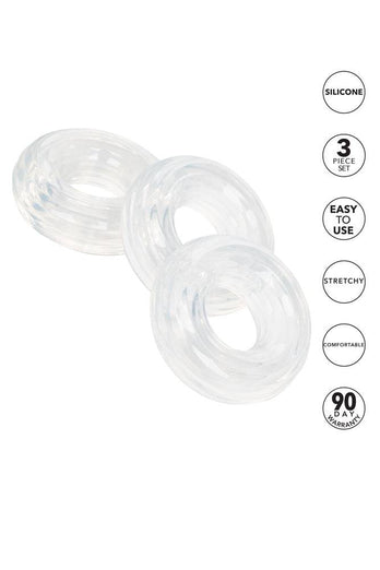 Cal Exotics - Set of 3 Silicone Stacker Rings - Stag Shop