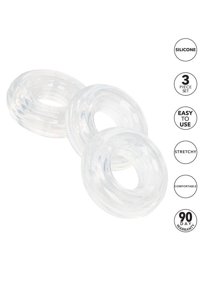 Cal Exotics - Set of 3 Silicone Stacker Rings - Stag Shop