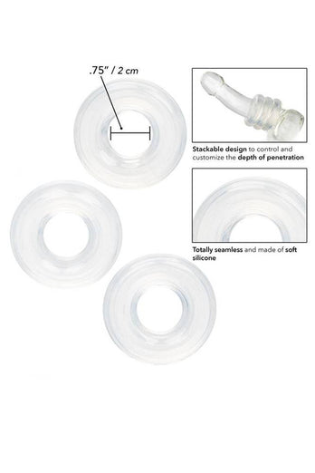 Cal Exotics - Set of 3 Silicone Stacker Rings - Stag Shop