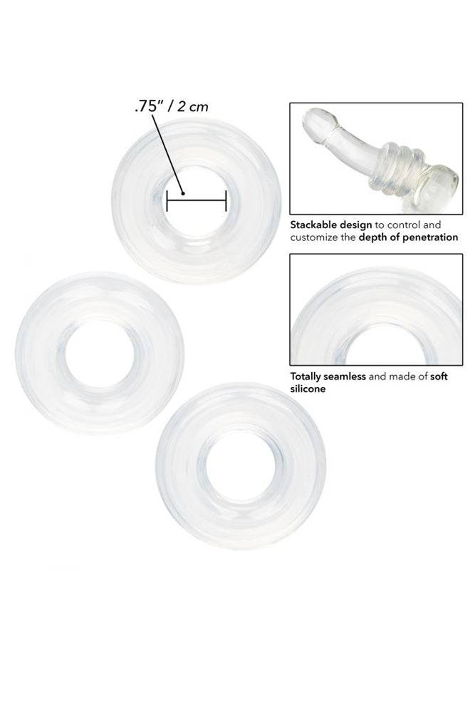 Cal Exotics - Set of 3 Silicone Stacker Rings - Stag Shop