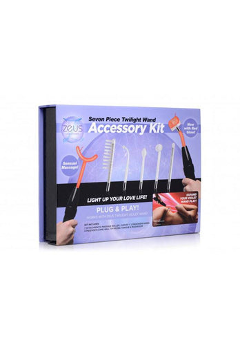 XR Brands - Zeus Elecrosex - 7 Piece Twilight Wand Accessory Kit - Stag Shop