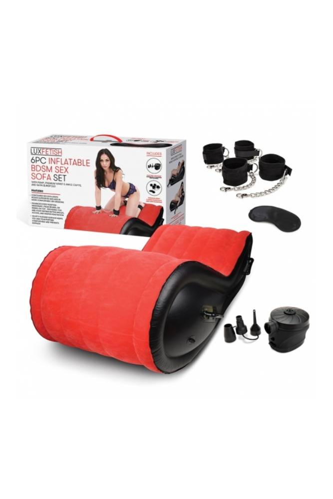 Electric Eel - Lux Fetish - 6 PC Inflatable BDSM Sex Sofa Set - Red - Stag Shop