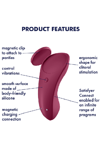 Satisfyer - Sexy Secret Panty Vibrator - Bordeaux - Stag Shop