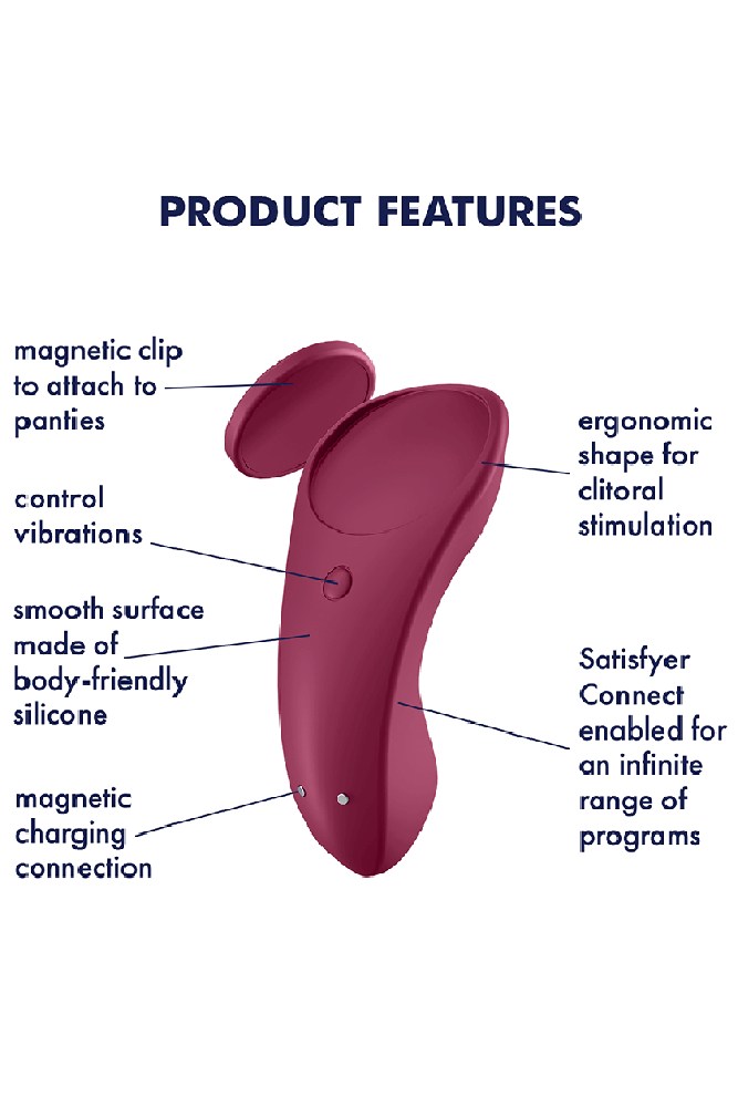 Satisfyer - Sexy Secret Panty Vibrator - Bordeaux - Stag Shop