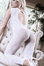 Fantasy Lingerie - SF901 - Worth The Wait Floral Bodystocking White - OS - Stag Shop