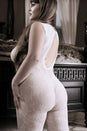 Fantasy Lingerie - SF901 - Worth The Wait Floral Bodystocking White - QS - Stag Shop