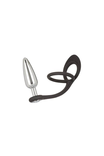 Cal Exotics - Star Fucker - Slim Plug with Dual Enhancer Ring - Silver - Stag Shop