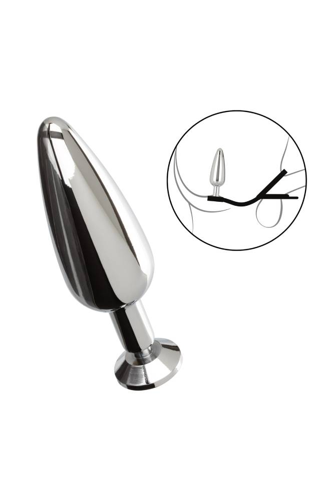 Cal Exotics - Star Fucker - Slim Plug with Dual Enhancer Ring - Silver - Stag Shop