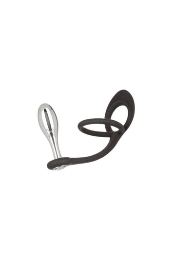 Cal Exotics - Star Fucker - Teardrop Plug with Dual Enhancer Ring - Silver - Stag Shop