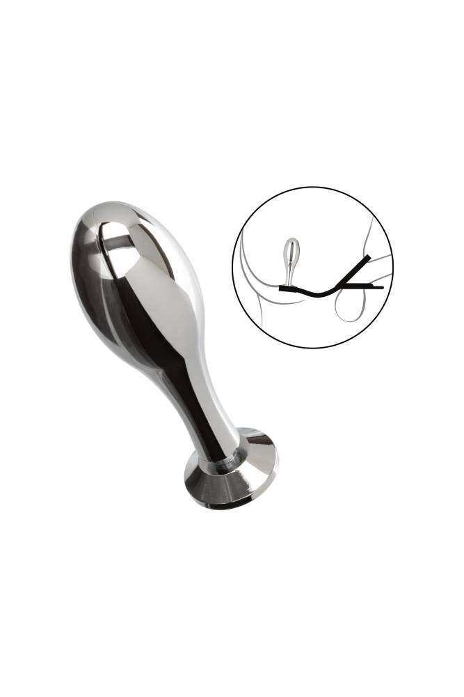 Cal Exotics - Star Fucker - Teardrop Plug with Dual Enhancer Ring - Silver - Stag Shop