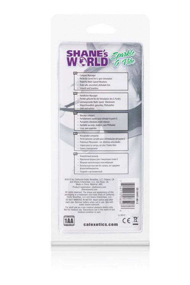 Cal Exotics - Shane's World - Sparkle G Vibe - Assorted Colours - Stag Shop