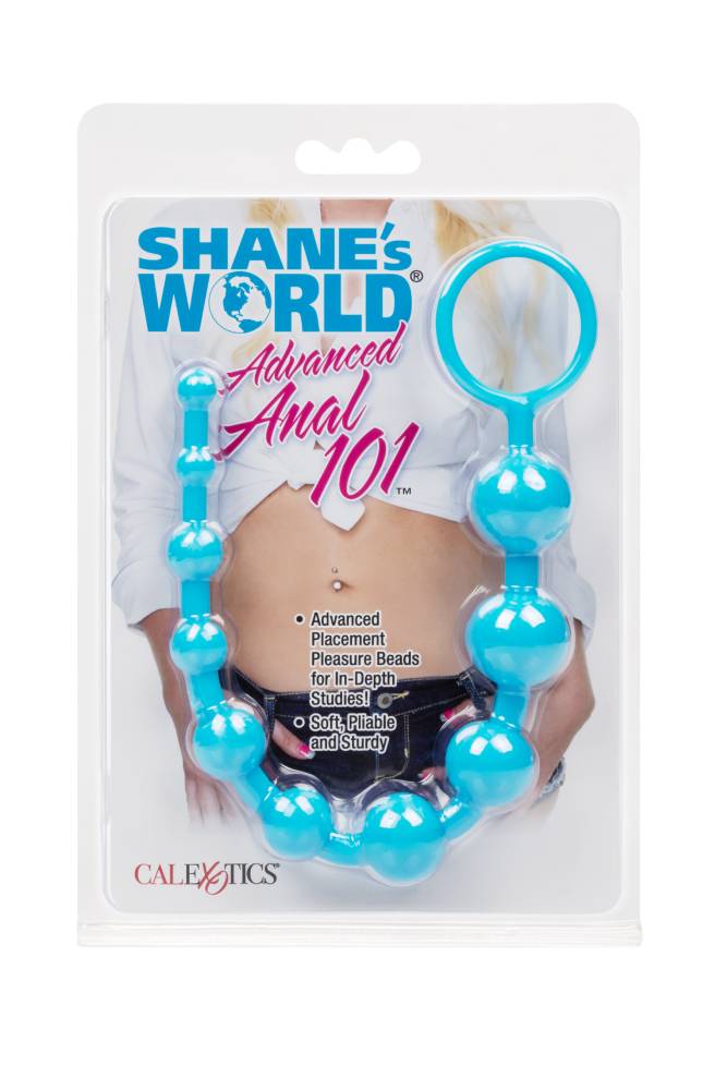 Cal Exotics - Shane's World - Advanced Anal 101 - Anal Beads - Blue - Stag Shop