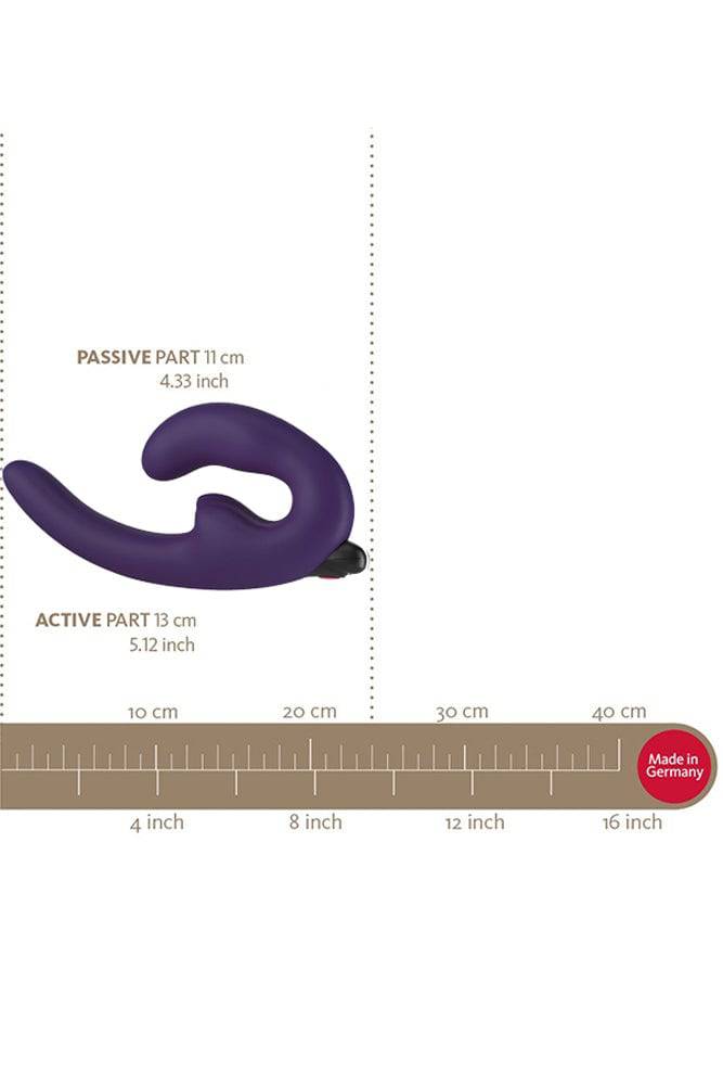Fun Factory - ShareVibe Vibrating Strapless Strap-on - Dark Violet - Stag Shop