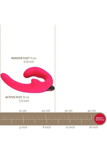 Fun Factory - ShareVibe Vibrating Strapless Strap-on - Pink - Stag Shop