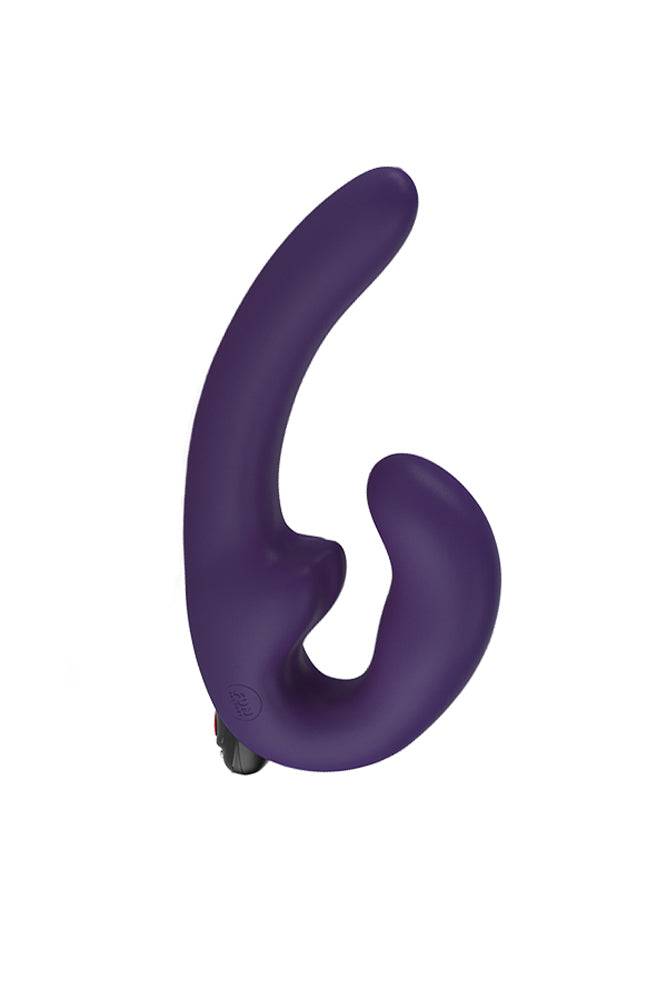 Fun Factory - ShareVibe Vibrating Strapless Strap-on - Dark Violet - Stag Shop