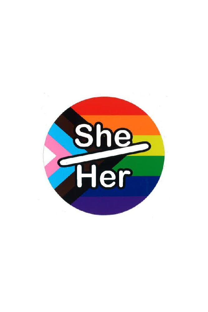 Stag Shop - Pride Flag with She/Her Pronouns Sticker - Stag Shop