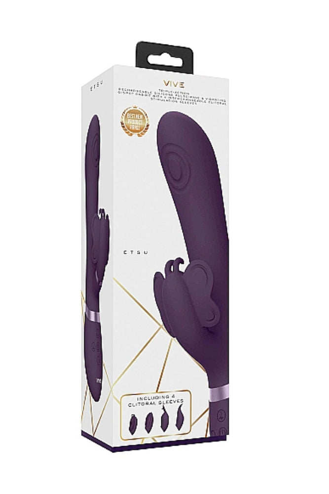 Shots Toys - VIVE - Etsu Pulse Wave Rabbit - Purple - Stag Shop