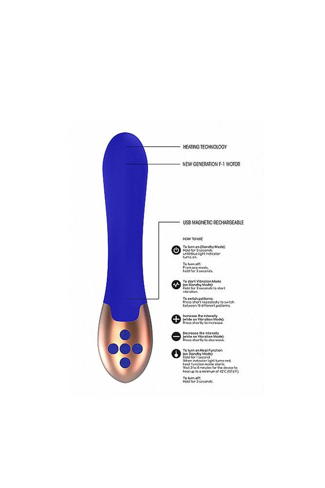 Shots Toys - Elegance - Posh Heating Vibrator - Blue - Stag Shop
