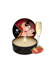 Shunga - Mini Massage Oil Candle - 1oz - Strawberry - Stag Shop