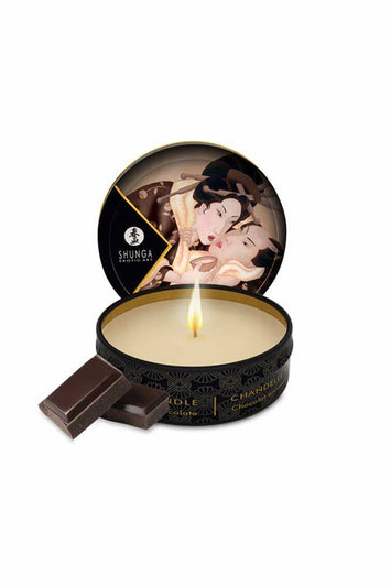 Shunga - Mini Massage Oil Candle - 1oz - Chocolate - Stag Shop