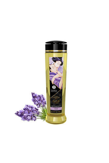 Shunga - Erotic Massage Oil - 8oz - Lavender - Stag Shop