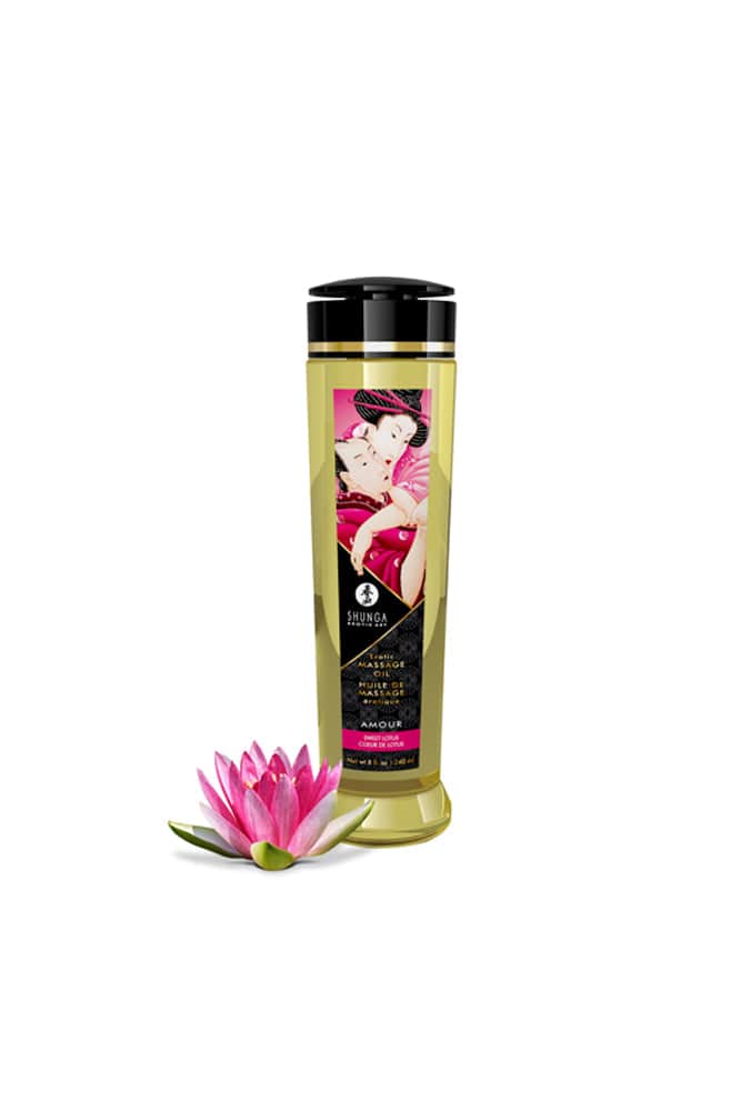 Shunga - Erotic Massage Oil - 8oz - Sweet Lotus - Stag Shop