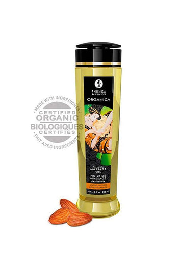 Shunga - Organica Massage Oil - 8oz - Almond Sweetness - Stag Shop