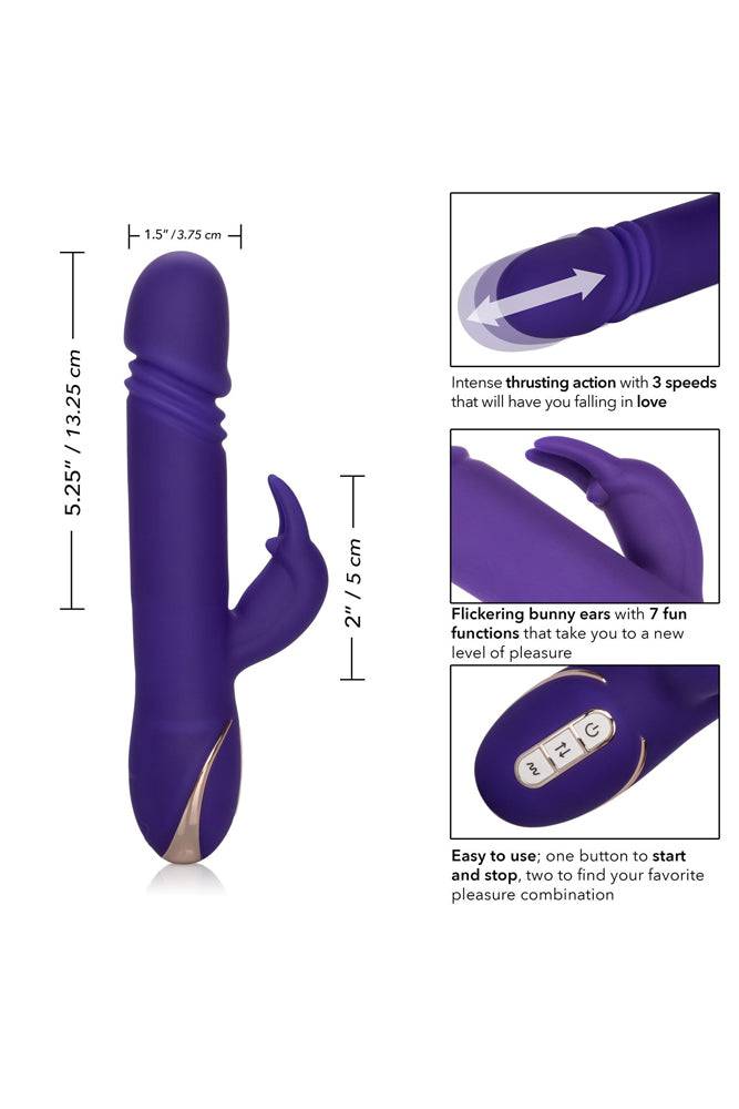 Cal Exotics - Jack Rabbit Signature - Silicone Thrusting Rabbit - Purple - Stag Shop