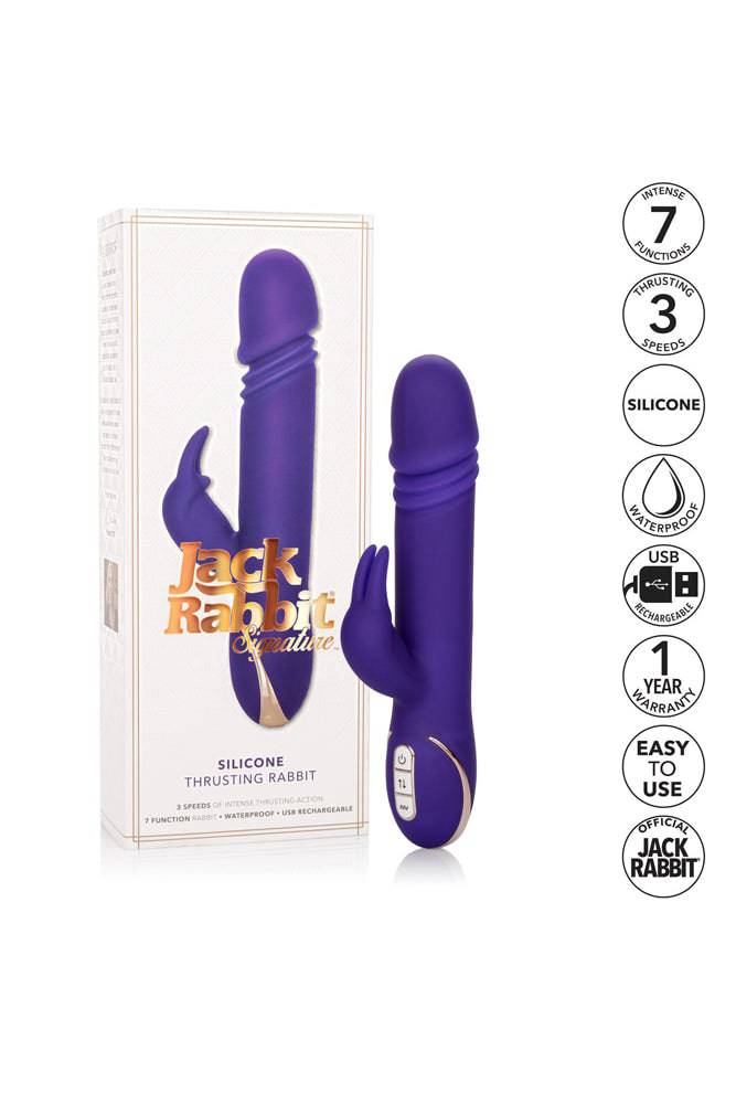 Cal Exotics - Jack Rabbit Signature - Silicone Thrusting Rabbit - Purple - Stag Shop