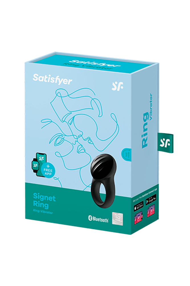 Satisfyer - Signet Bluetooth Cock Ring - Black - Stag Shop