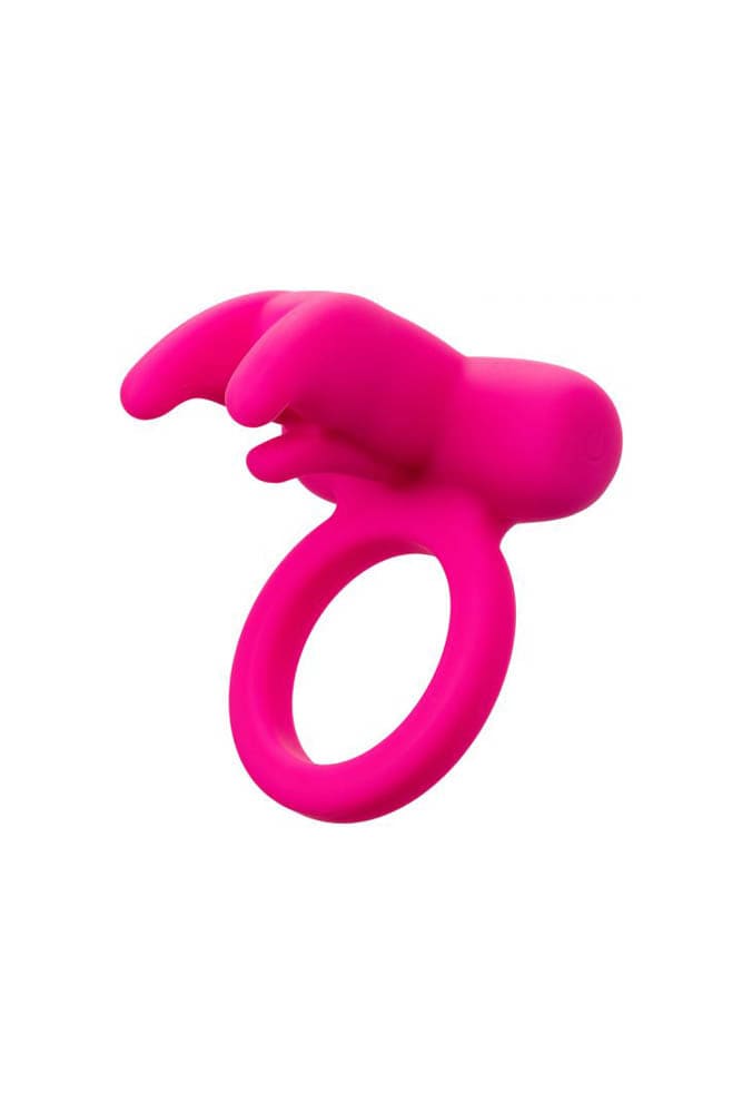 Cal Exotics - Couples Enhancer - Rechargeable Triple Clit Flicker Cock Ring - Pink - Stag Shop