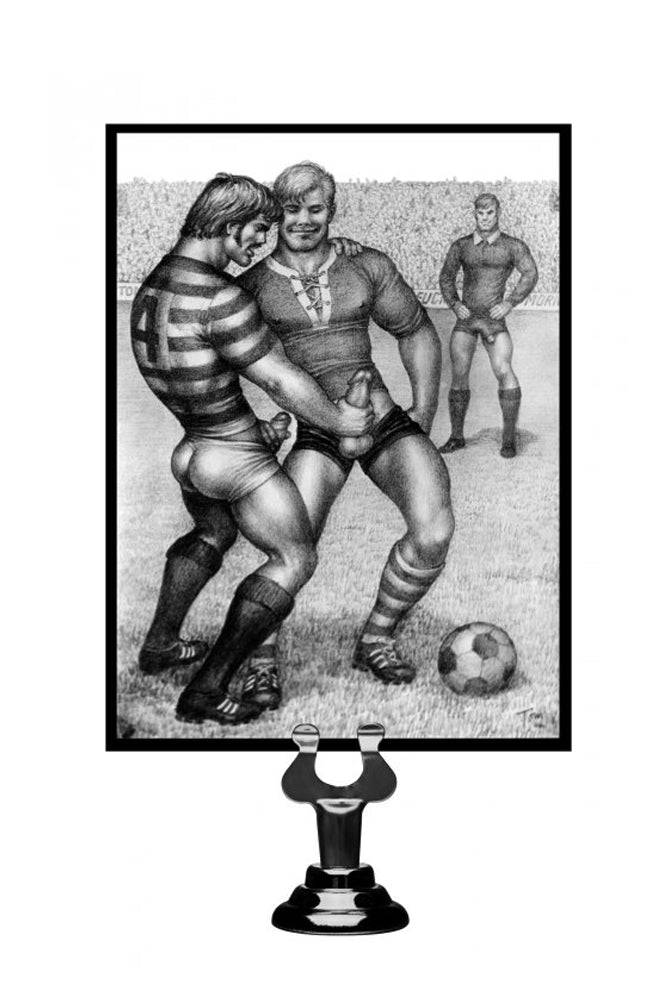 XR Brands - Tom of Finland - Silicone Cock Ring With 3 Weighted Balls - Black - Stag Shop
