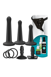 Vac-U-Lock by Doc Johnson - Silicone Pegging Set - Black - Stag Shop