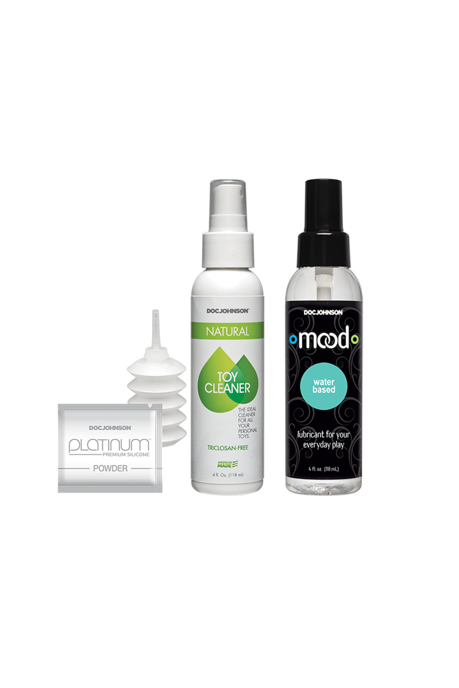 Vac-U-Lock by Doc Johnson - Silicone Pegging Set - Black - Stag Shop