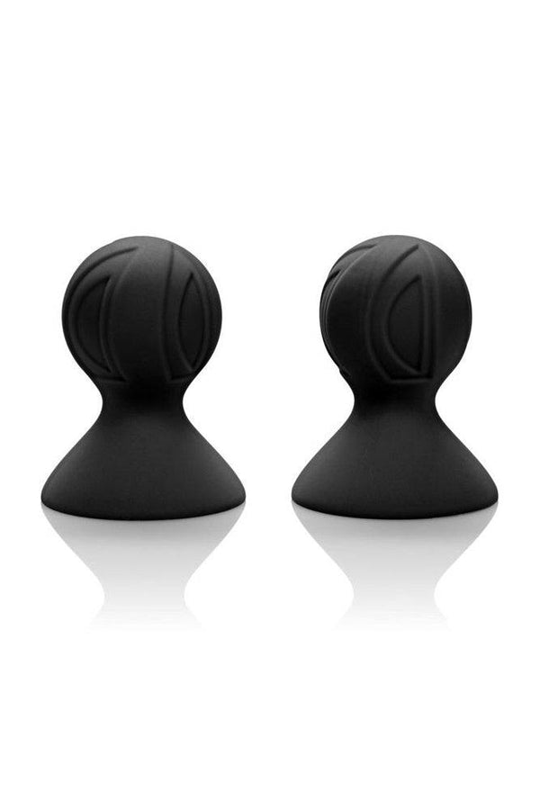 Cal Exotics - Nipple Play - Silicone Pro Nipple Suckers - Black - Stag Shop