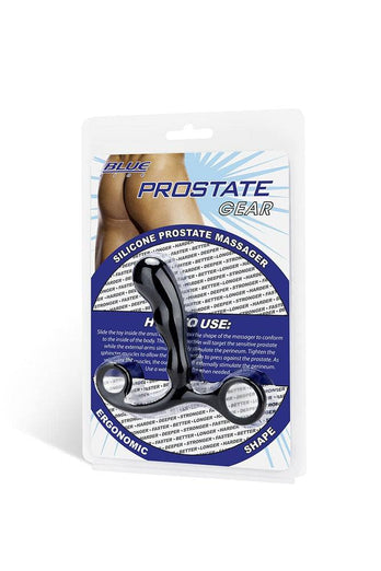 Electric Eel - Blue Line - Silicone Prostate Massager - Black - Stag Shop