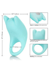 Cal Exotics - Couples Enhancer - Silicone Dual Exciter Cock Ring - Teal - Stag Shop