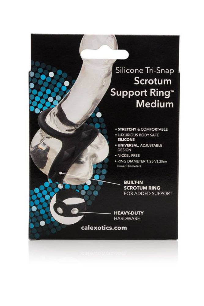 Cal Exotics - Silicone Tri-Snap Scrotum Support Ring - Medium - Stag Shop